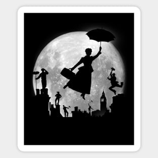 Full Moon over London Rooftops Magnet